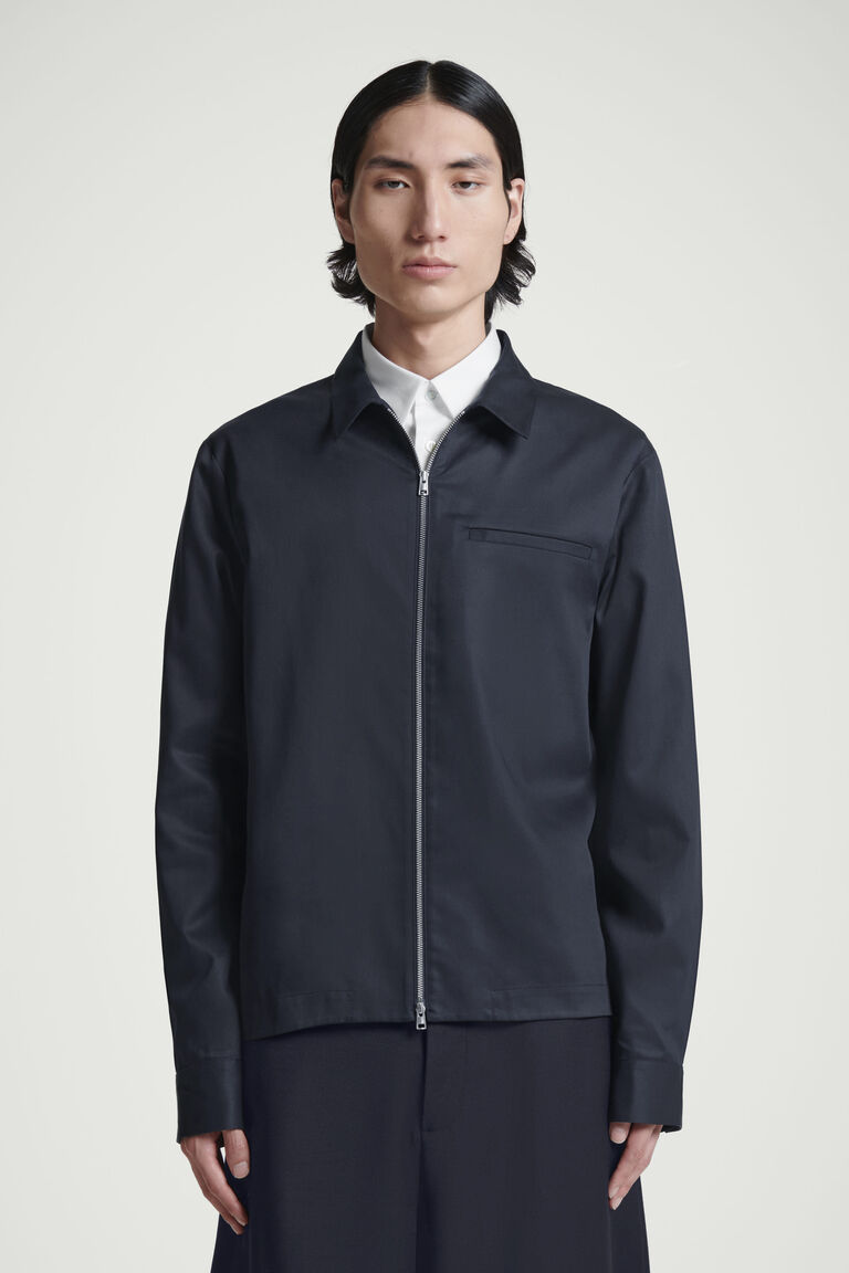 ZIPPED TWILL SHIRT