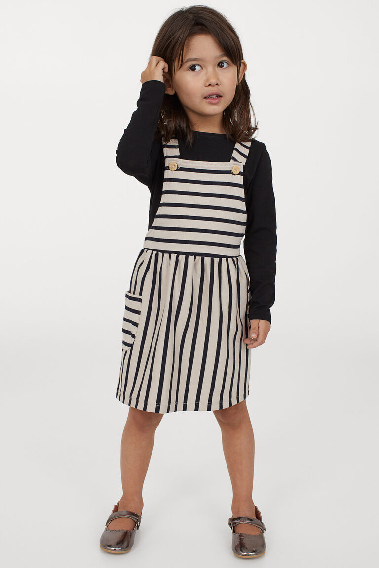Cotton dungaree dress
