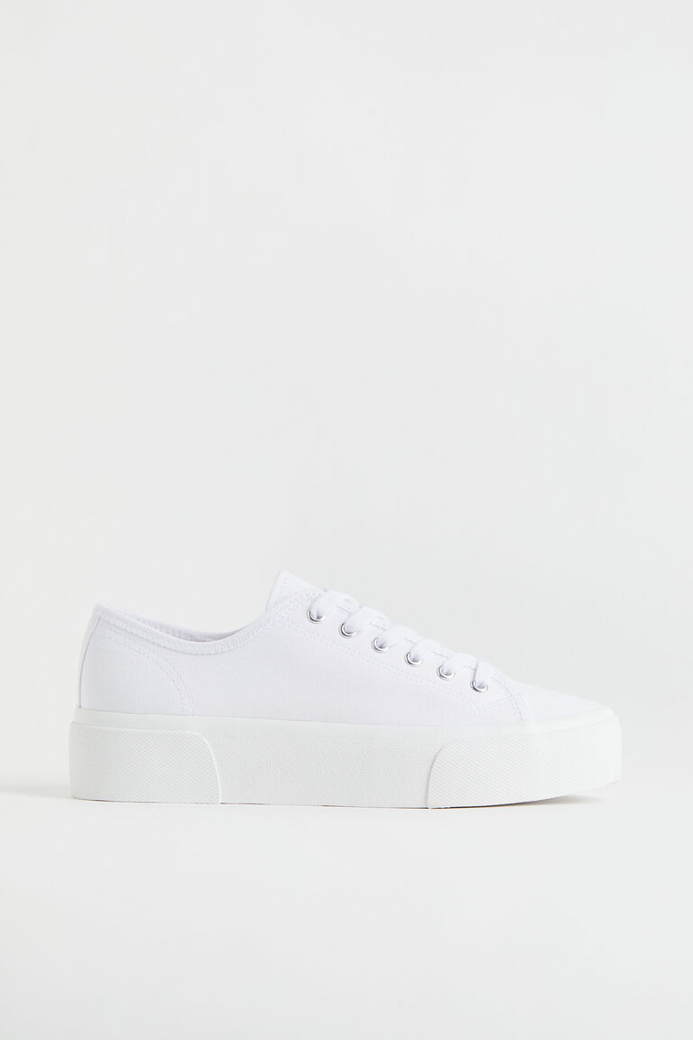 white platform runners