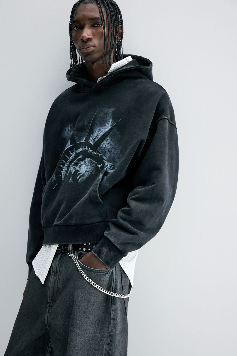Oversized Fit Printed hoodie