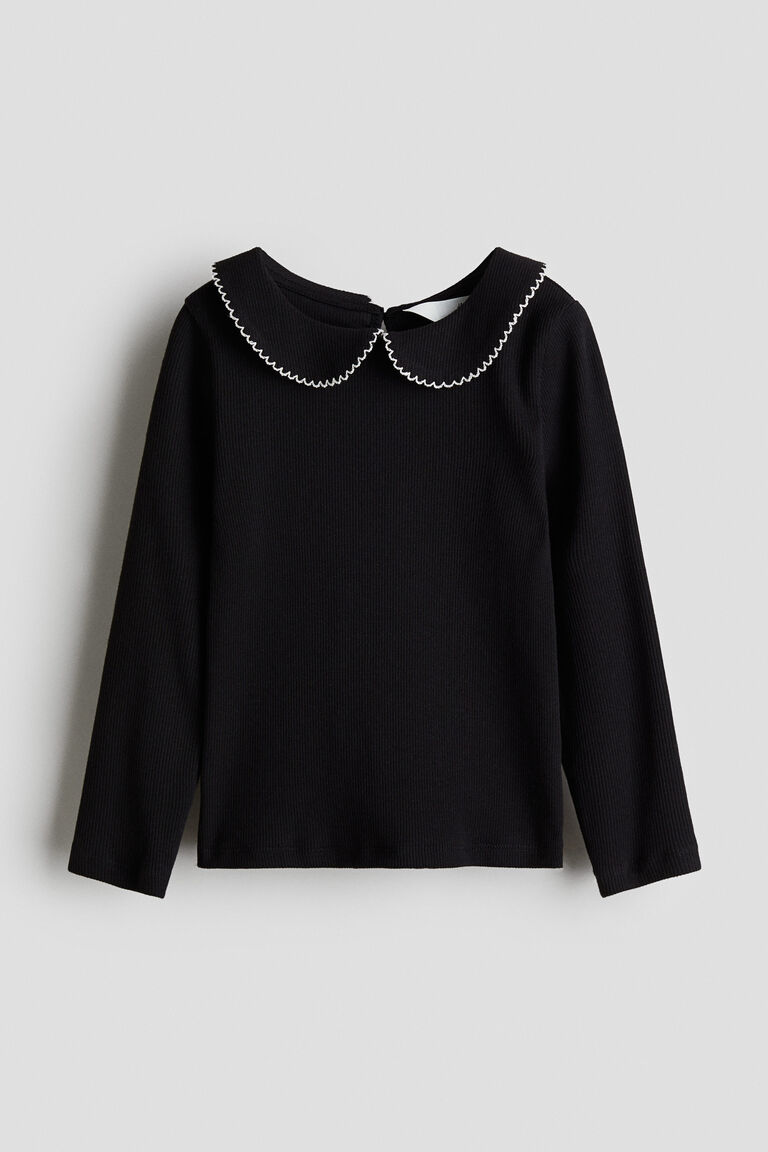 Collared jersey top