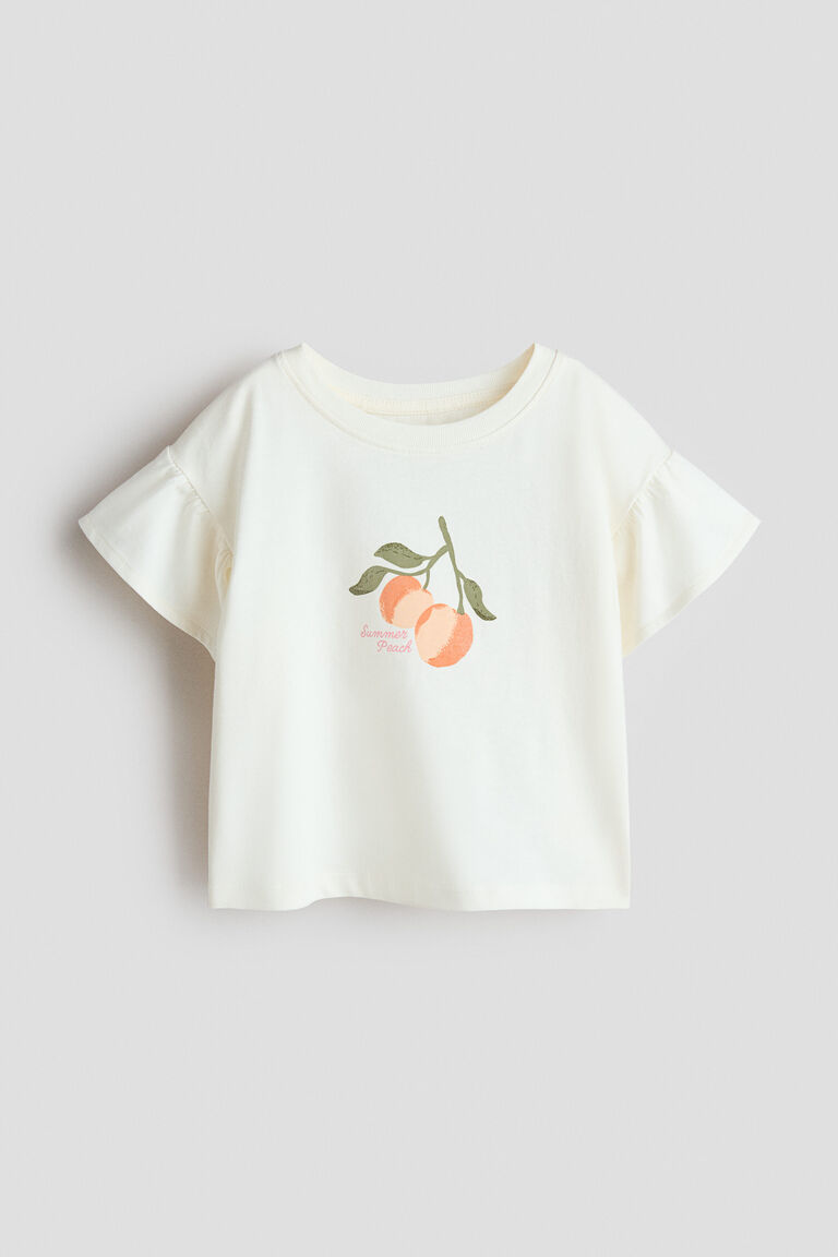 Print-motif cotton top
