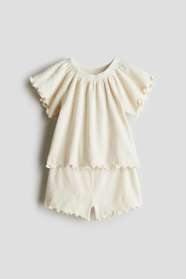 2-piece ribbed jersey set