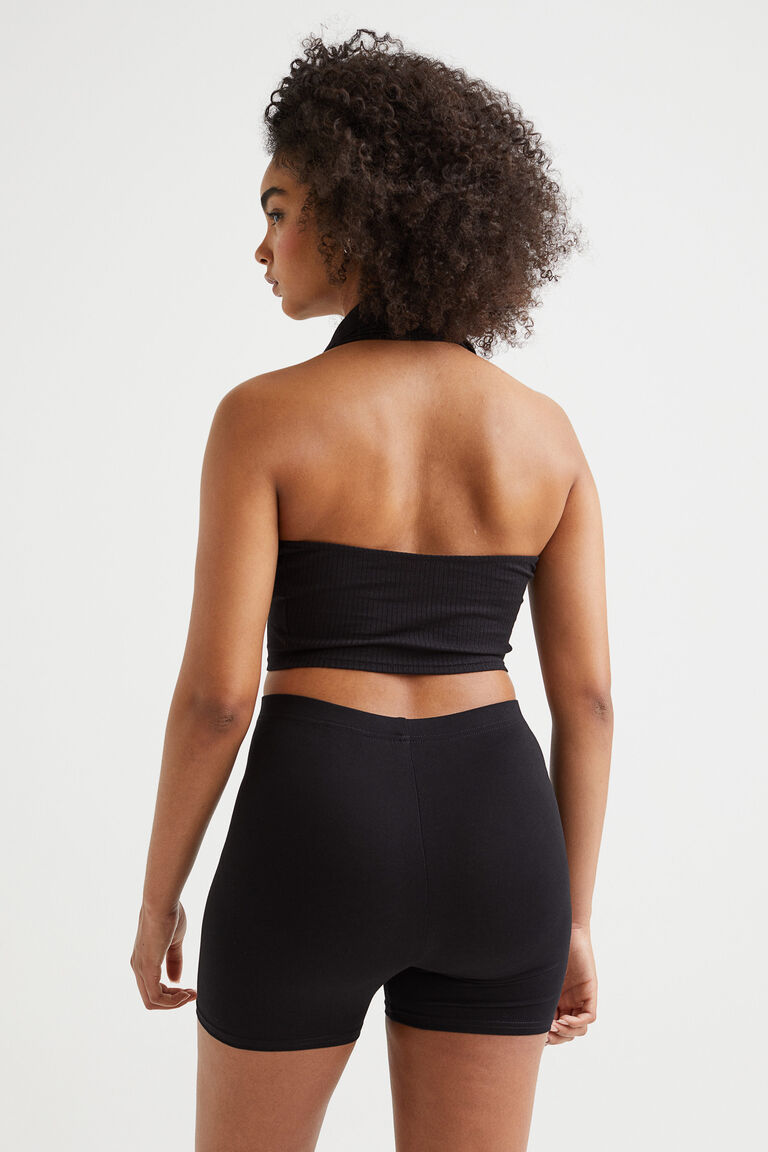 Cotton jersey cycling shorts