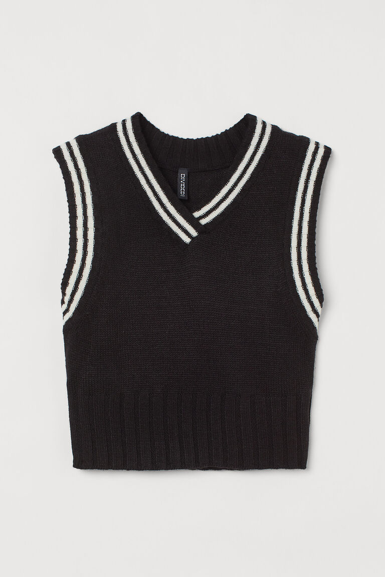 Cropped sweater vest
