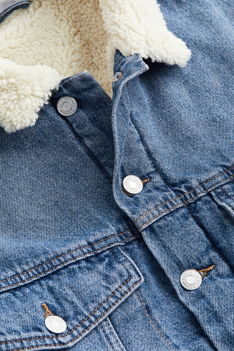 Teddylined denim jacket