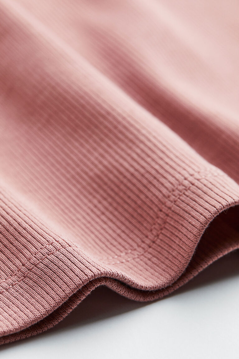 Ribbed Polo-Style Top