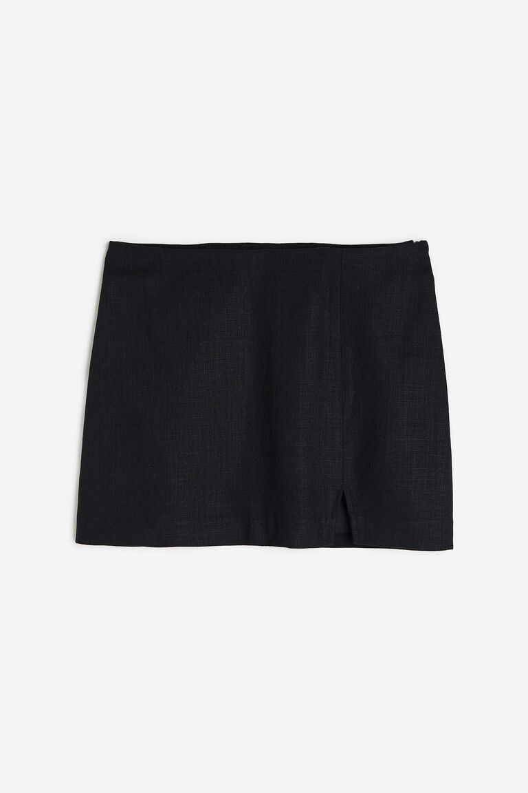 Linenblend mini skirt
