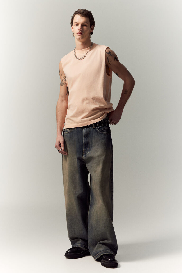 Regular Fit Washed vest top