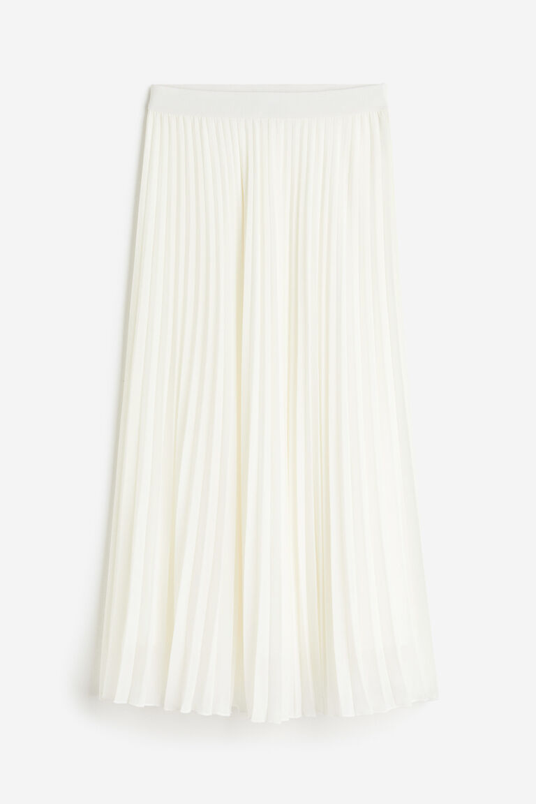 Pleated Detail Chiffon Skirt