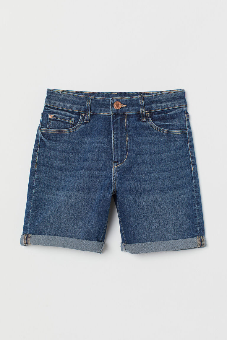blue denim short