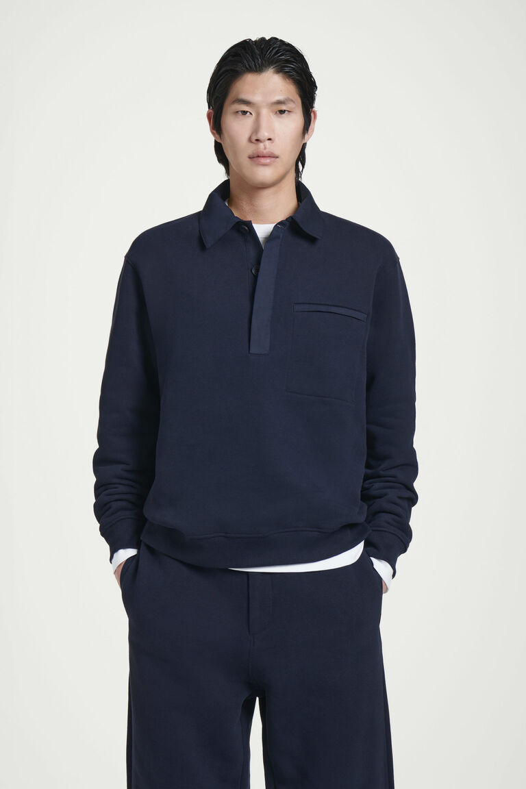 Black Seersucker Polo by NULLUS on Sale