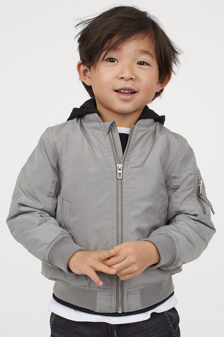 Hooded bomber jacket