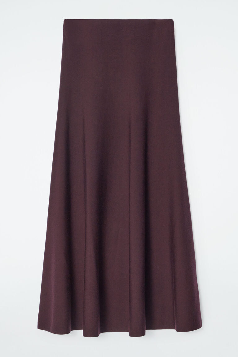 FLARED WOOL MAXI SKIRT