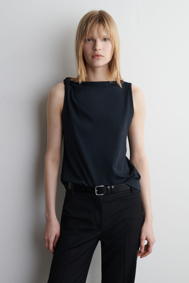 TWIST-DETAIL COTTON TOP