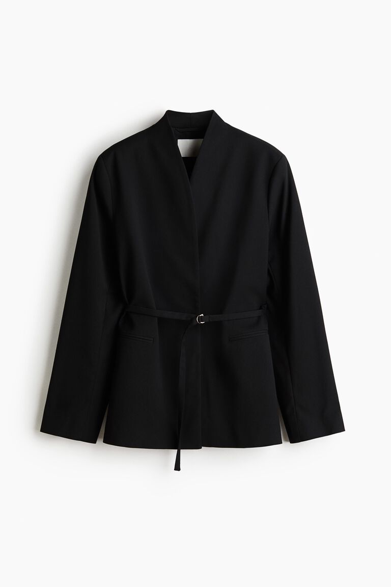 【herlipto】Cordelle Belted Twill Blazer Cordelle Belted Twill Blazer her lip to