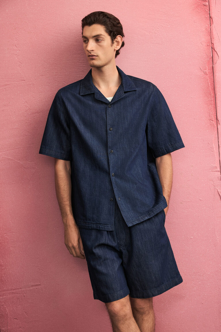 Regular Fit Denim resort shirt