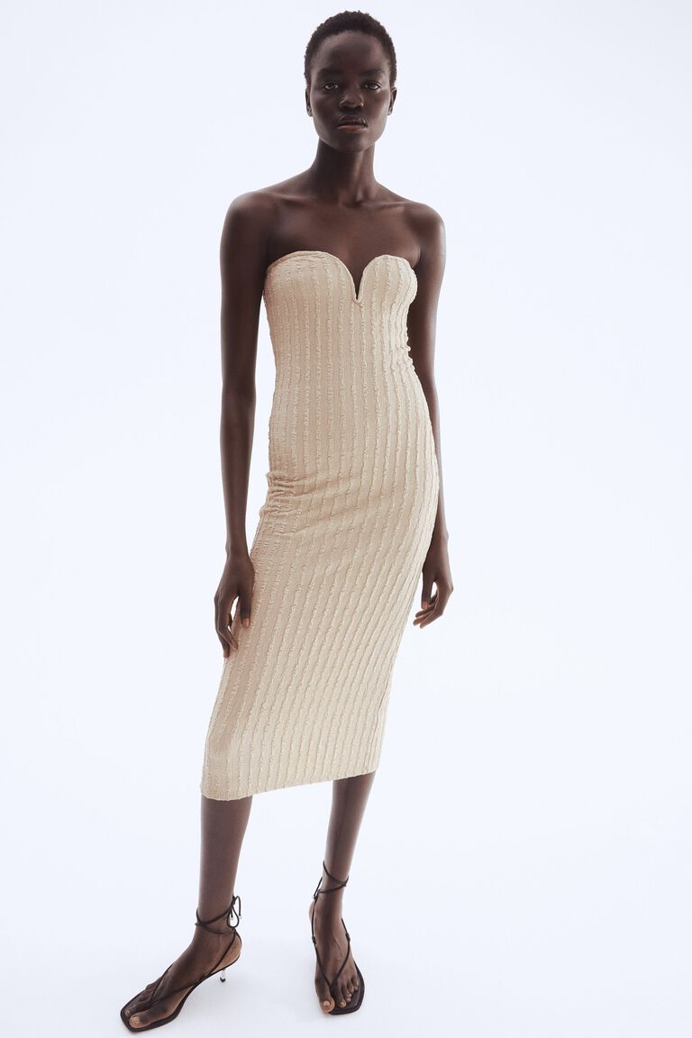 jersey bandeau dress Luna Jersey Bandeau Gown Fuchsia Online