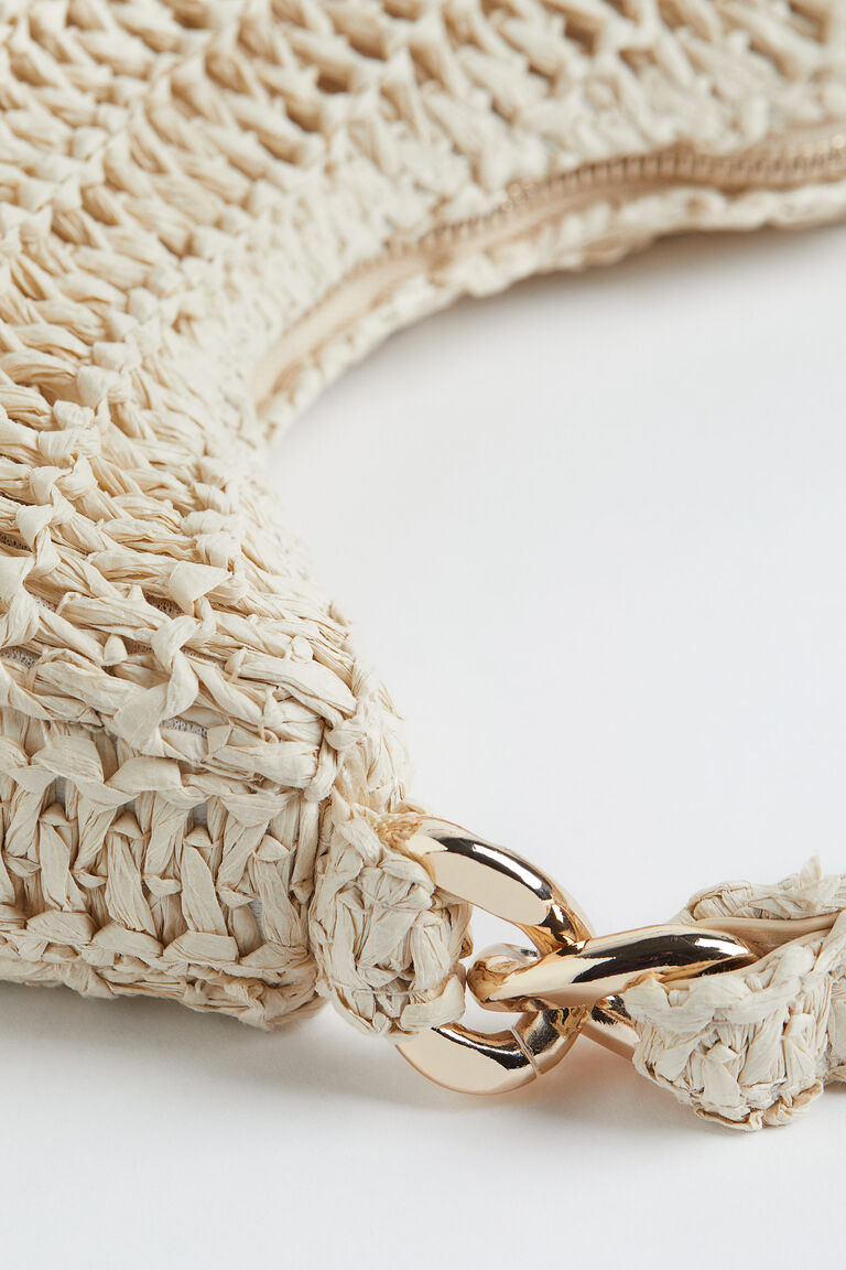 Straw shoulder bag
