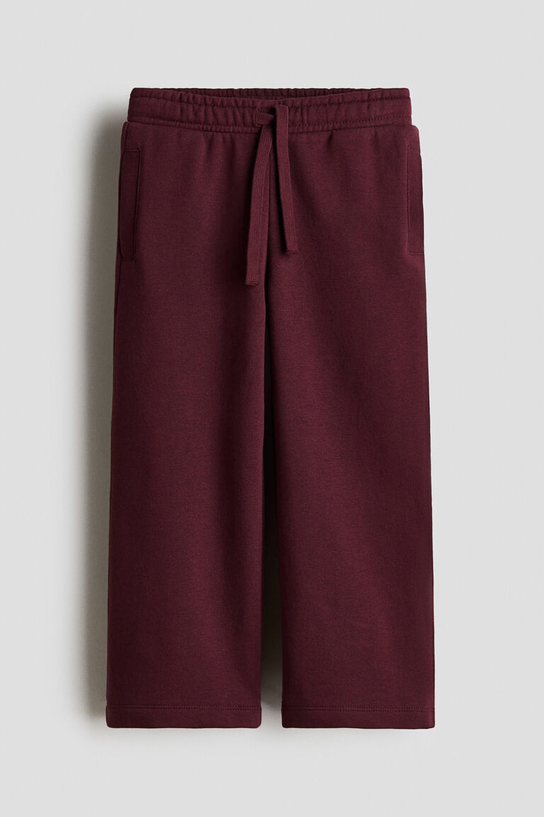 Wide brushed-inside joggers