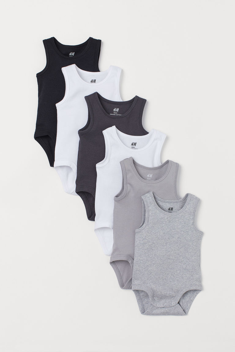 6pack sleeveless bodysuits
