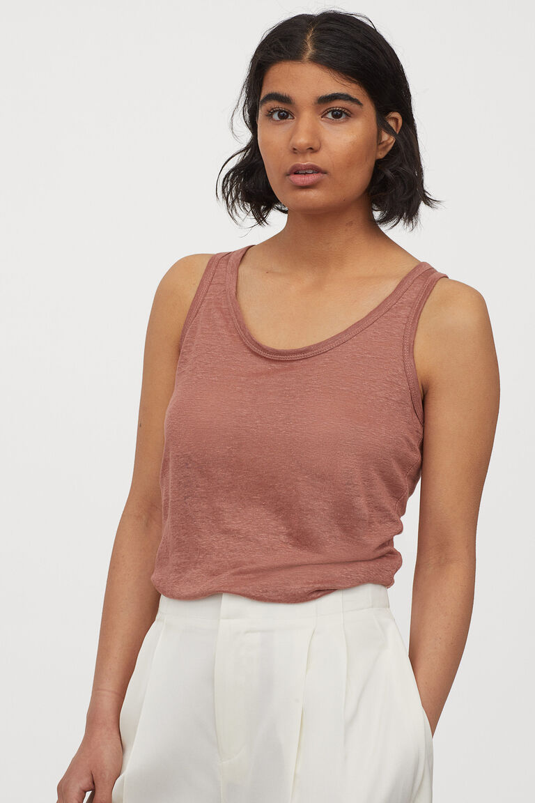 Linen vest top