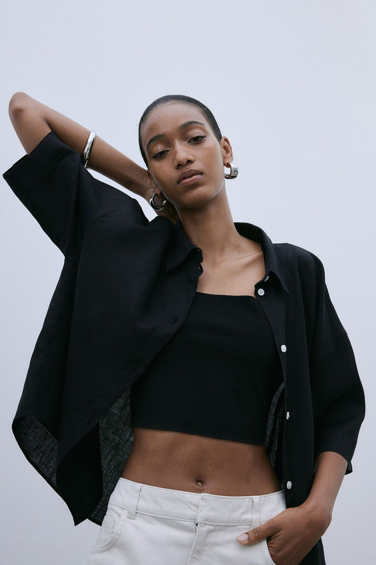 新品★ CROPPED JACKET SET VEST TOP Cropped vest top