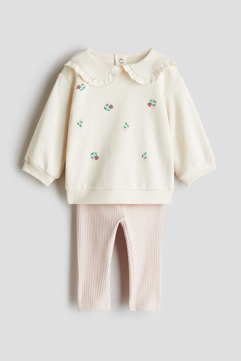 【INCHANT ME】[SET] Frill Sweatshirt Training Set 2-piece sweatshirt and leggings set