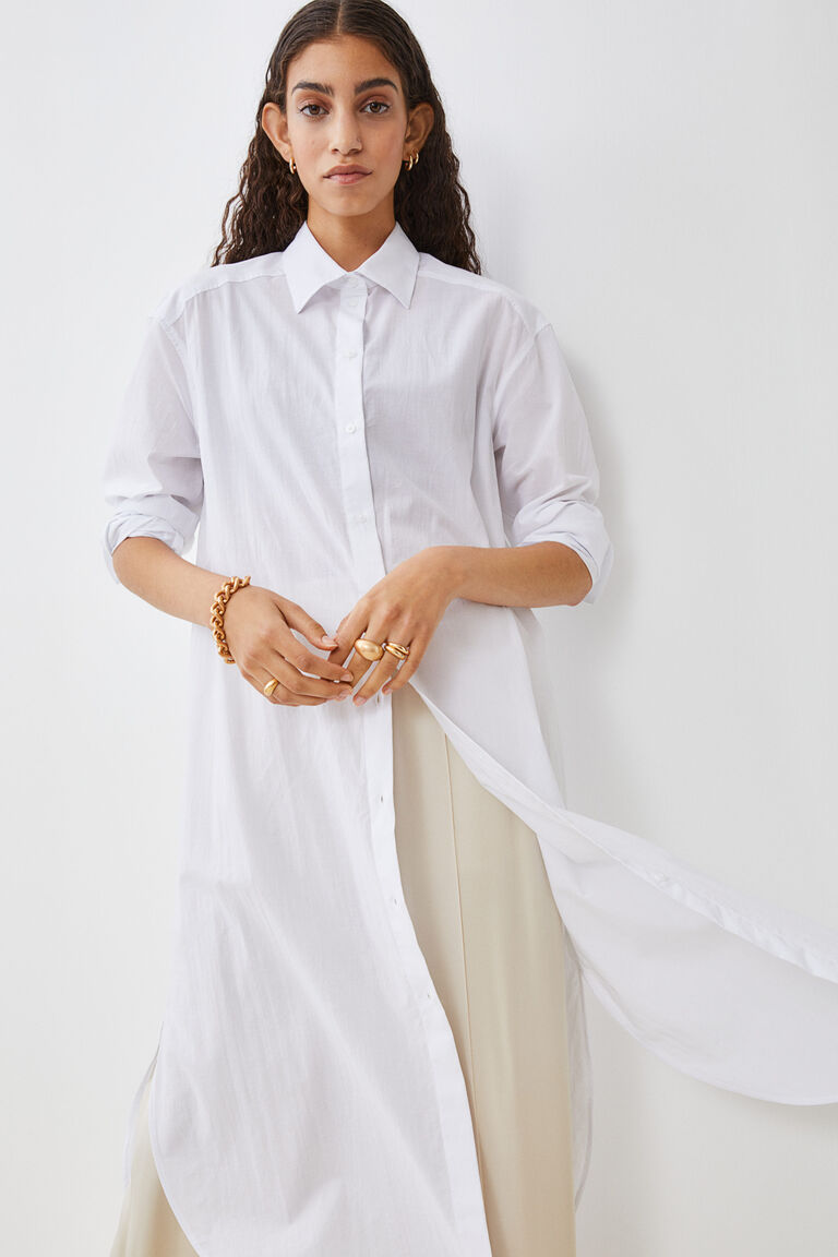H&m white shirt dress Clearance