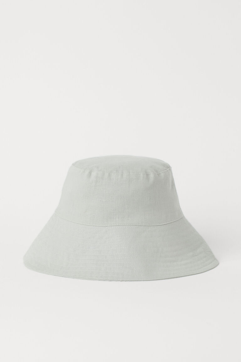 Linen-blend sun hat