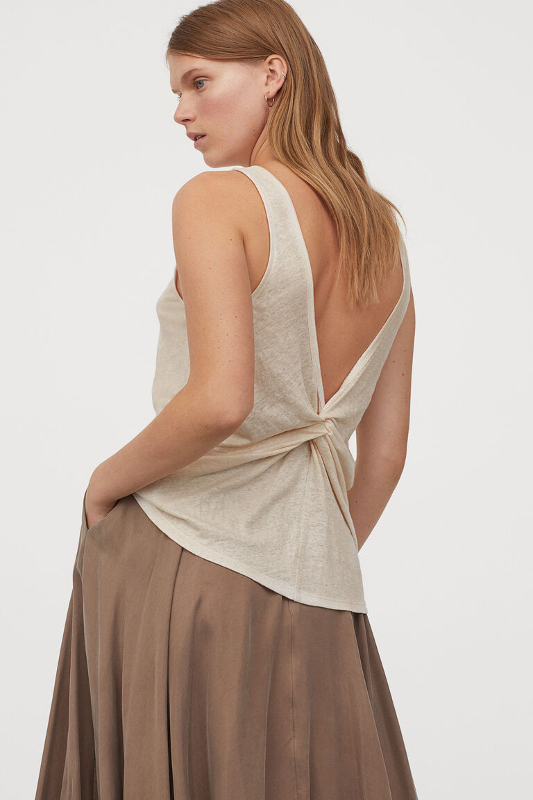 Linen vest top