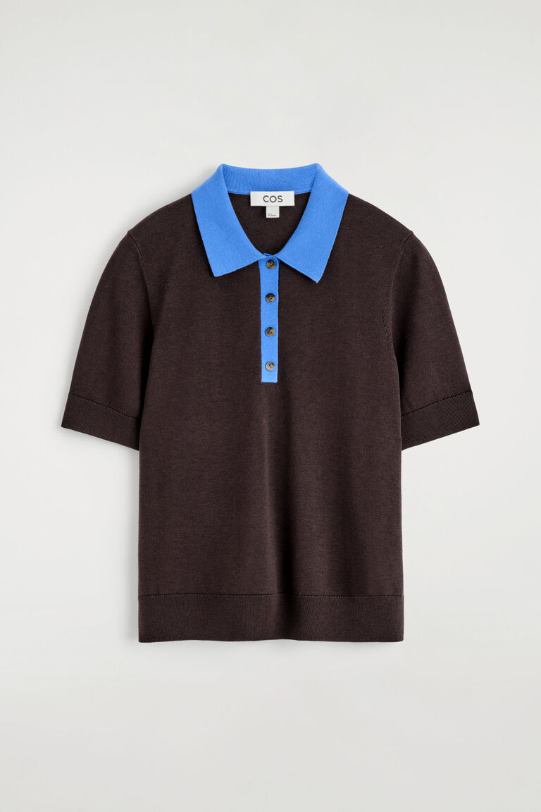 SHRUNKEN WOOL-BLEND POLO SHIRT