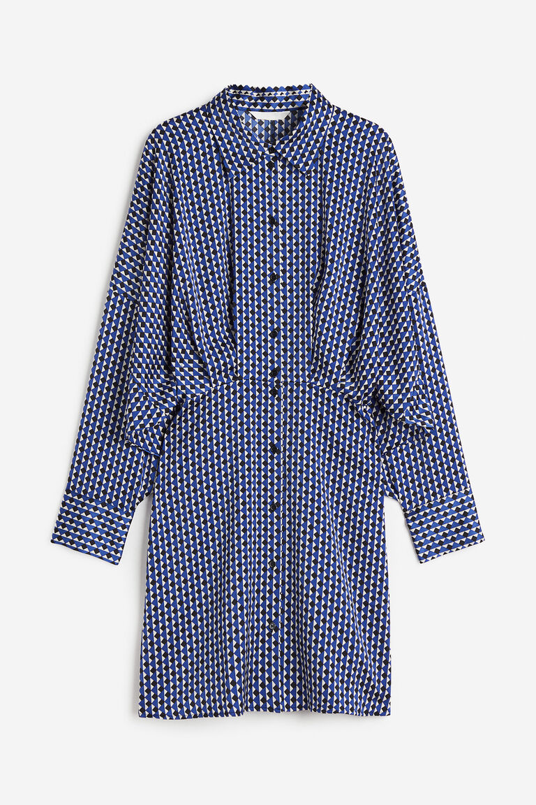 h&m satin shirt dress Satin shirt dress