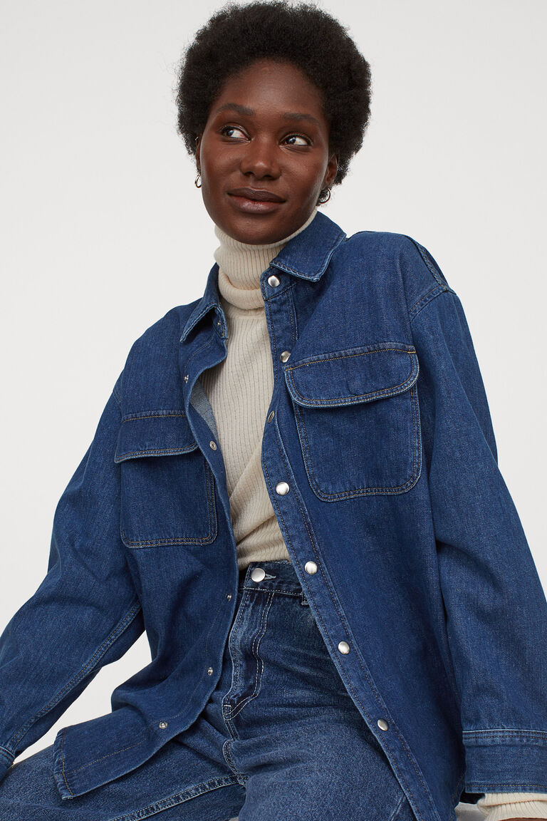Denim shirt jacket