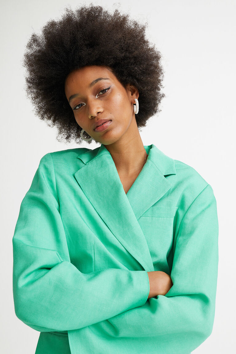 Oversized linenblend jacket