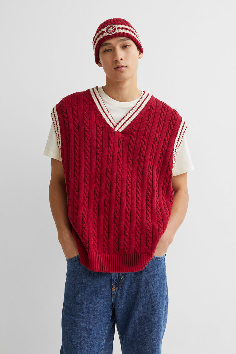 cable knit sweater vest