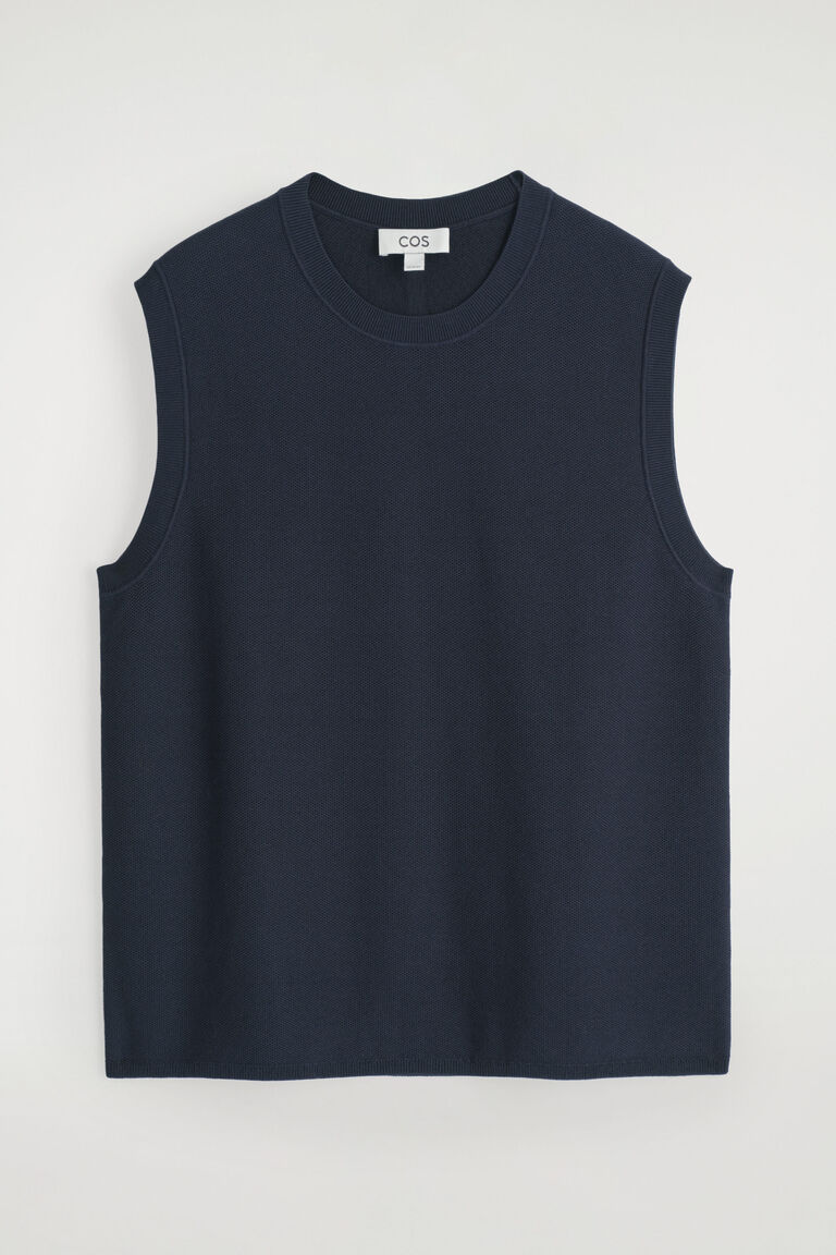 HONEYCOMB-KNIT TANK TOP