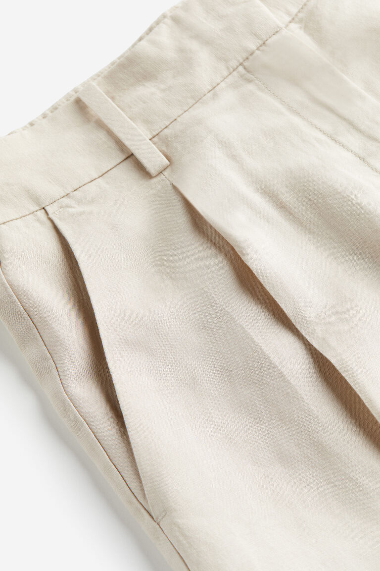 Linen-blend shorts