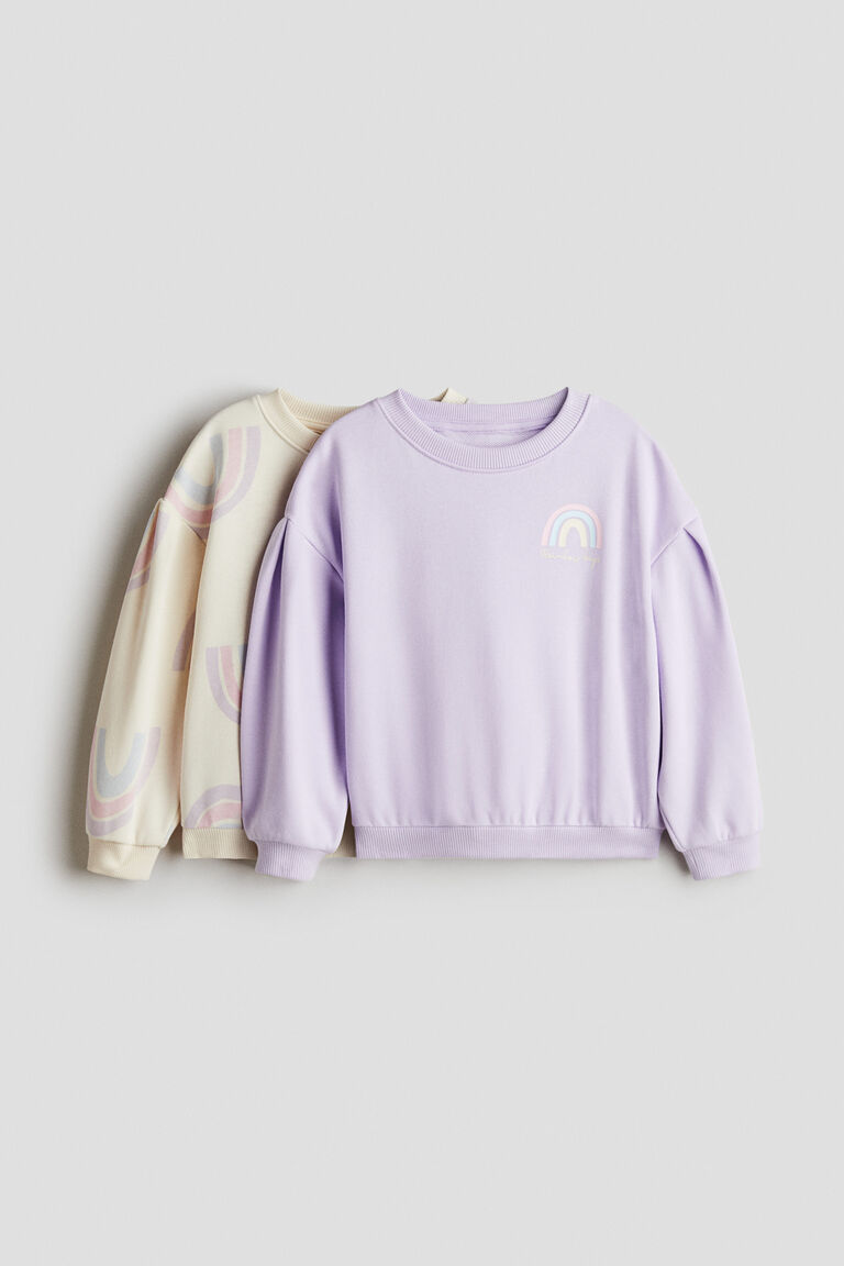2-pack puff-sleeved sweatshirts