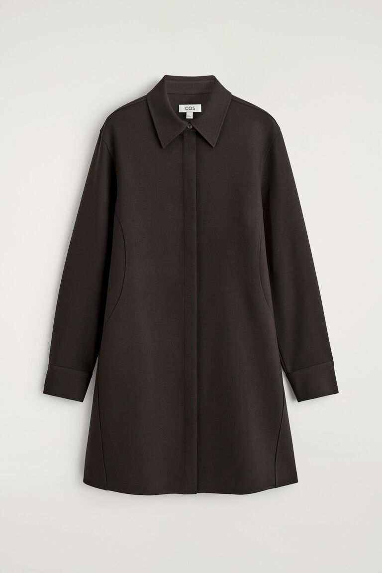 เดรสเชิ้ตมินิแขนยาว