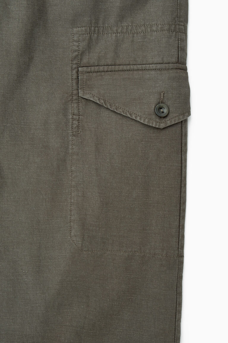 LIGHTWEIGHT DRAWSTRING CARGO TROUSERS