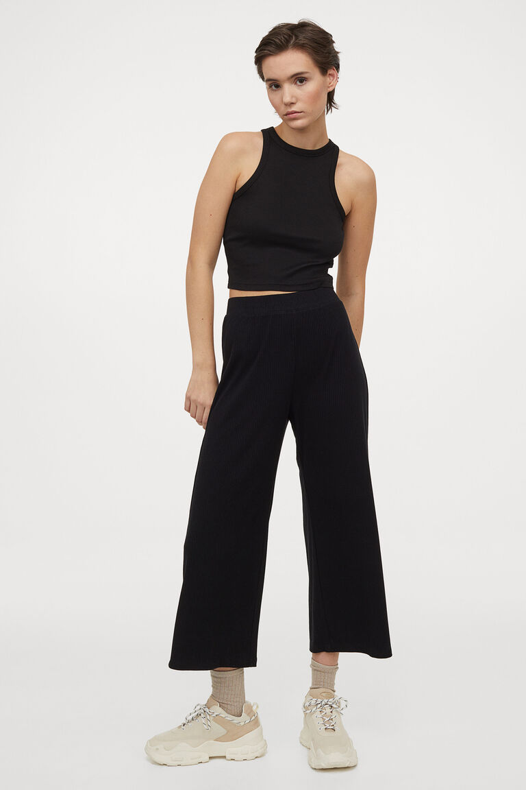h&m ribbed trousers