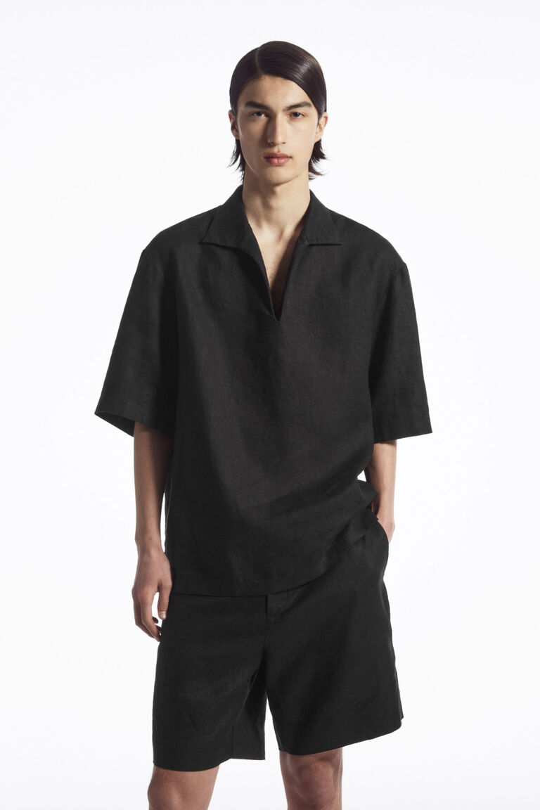 RELAXED LINEN RESORT SHIRT