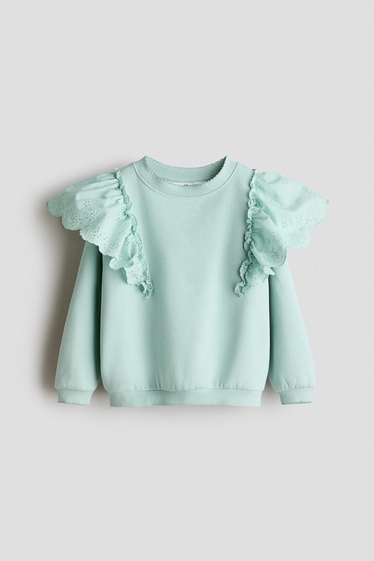 Frill-trimmed sweatshirt