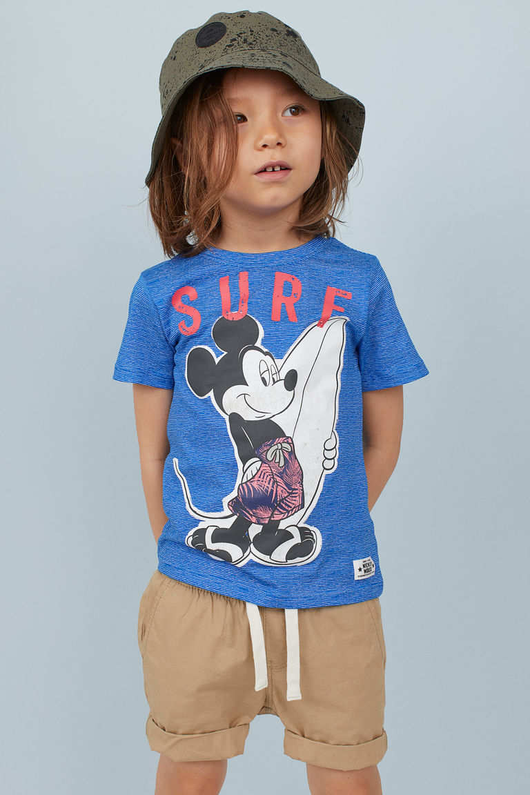 Blue Marl 1-2 Years Disney Mickey Mouse Toddler Boys T-Shirt