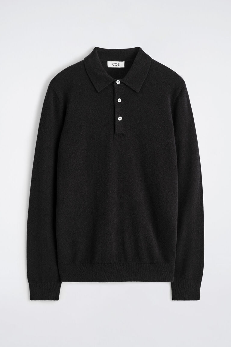 เสื้อโปโลผ้าแคชเมียร์บริสุทธิ์