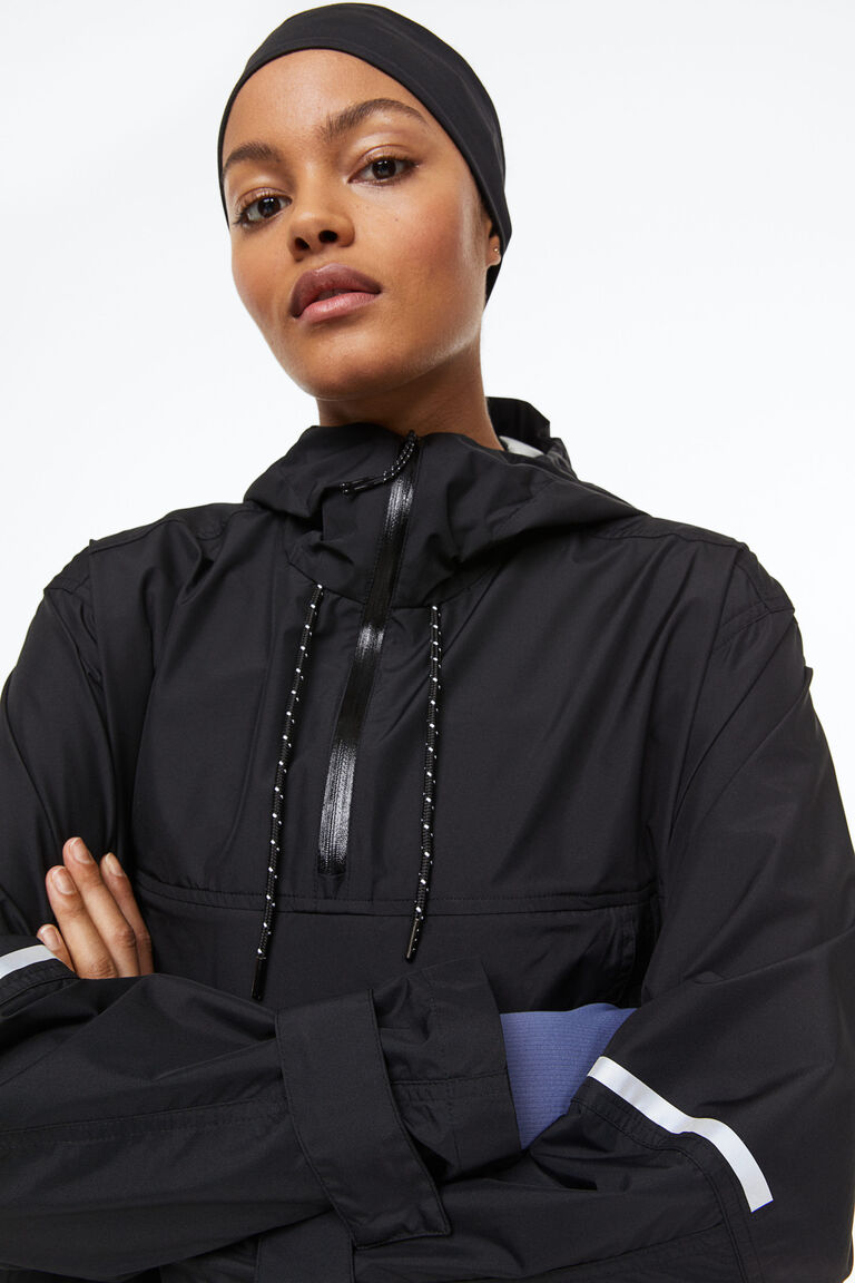 Waterrepellent popover jacket