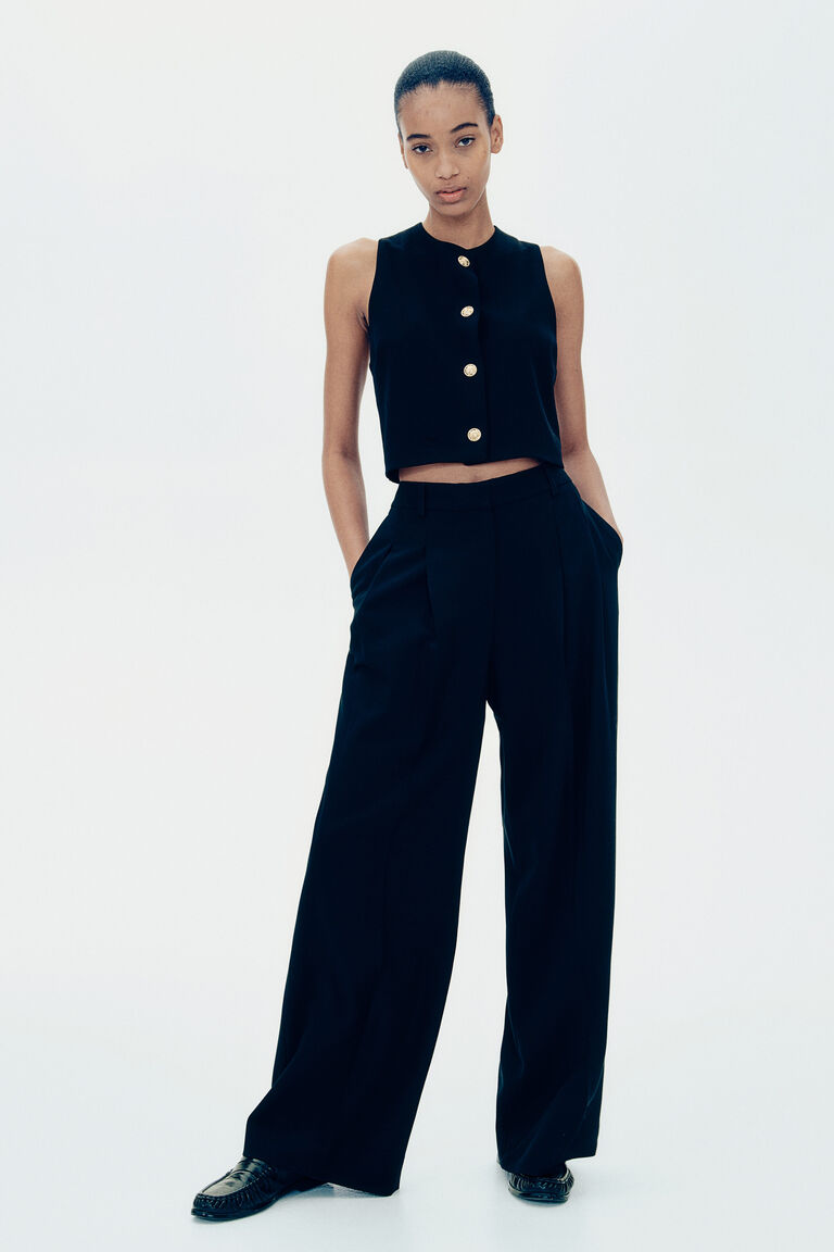 Bouclé jersey waistcoat