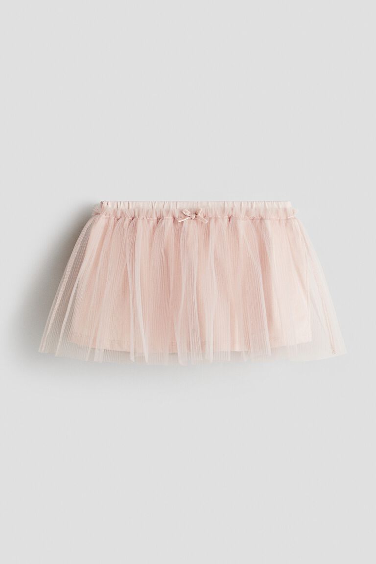 Plissé tulle skirt