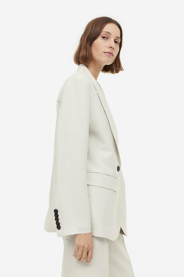 Oversized linenblend jacket